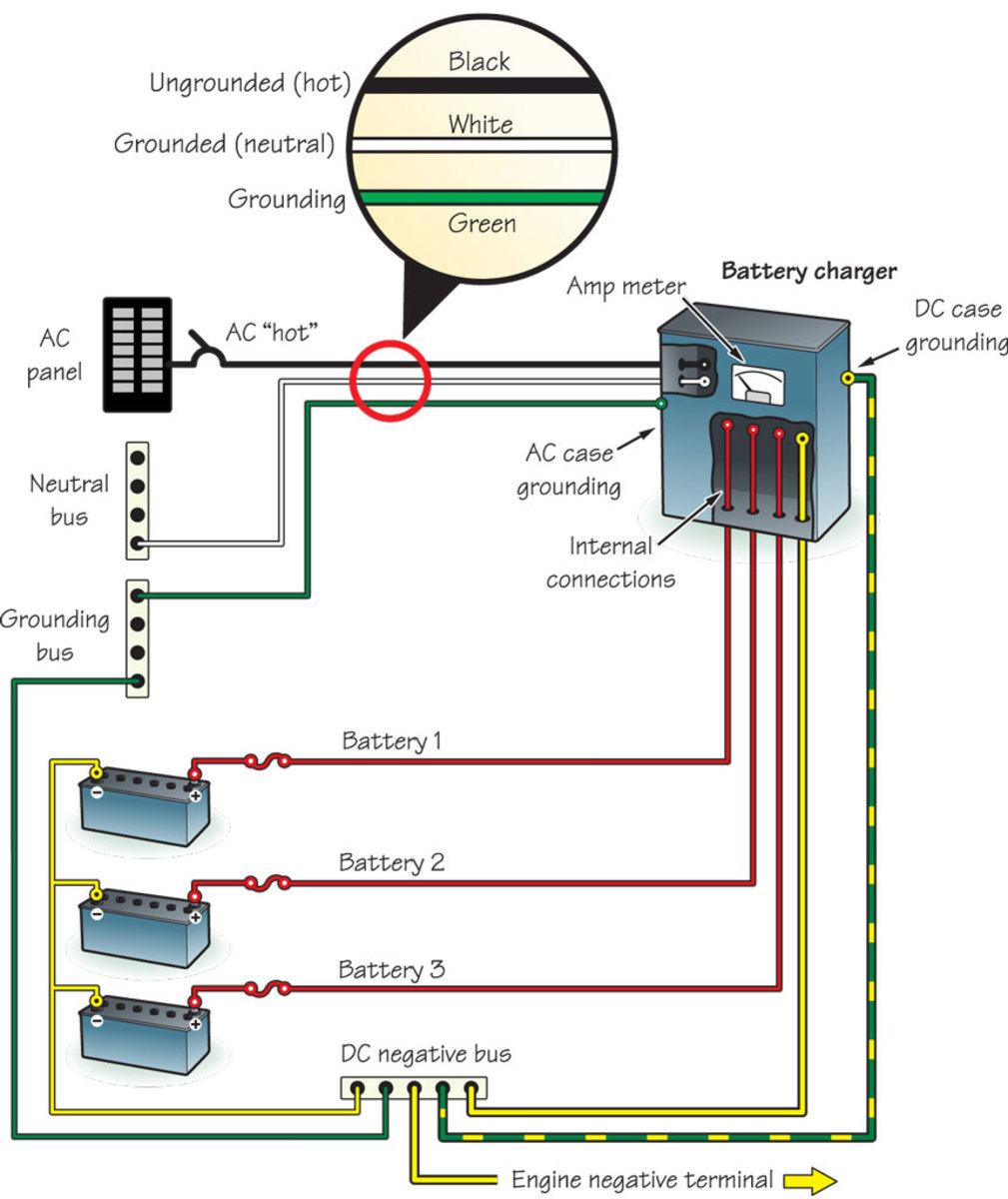marine dual engine battery isolator relay wiring