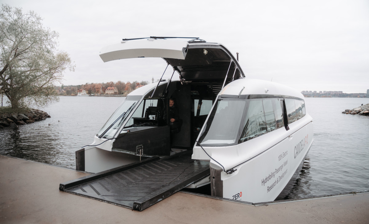 Candela's New Foiling Fishing Boat Can Fly Over Water Sans Emissions