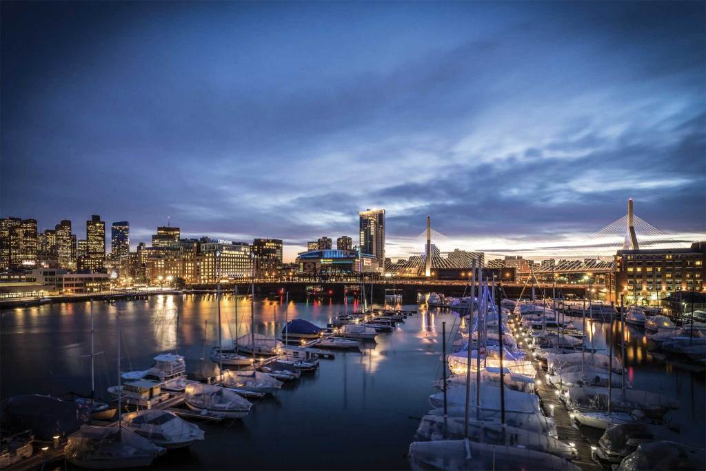 Constitution Marina, which accommodates nearly 300 boats, is in the heart of the city and within walking distance of sites such as the Old North Church and Faneuil Hall .