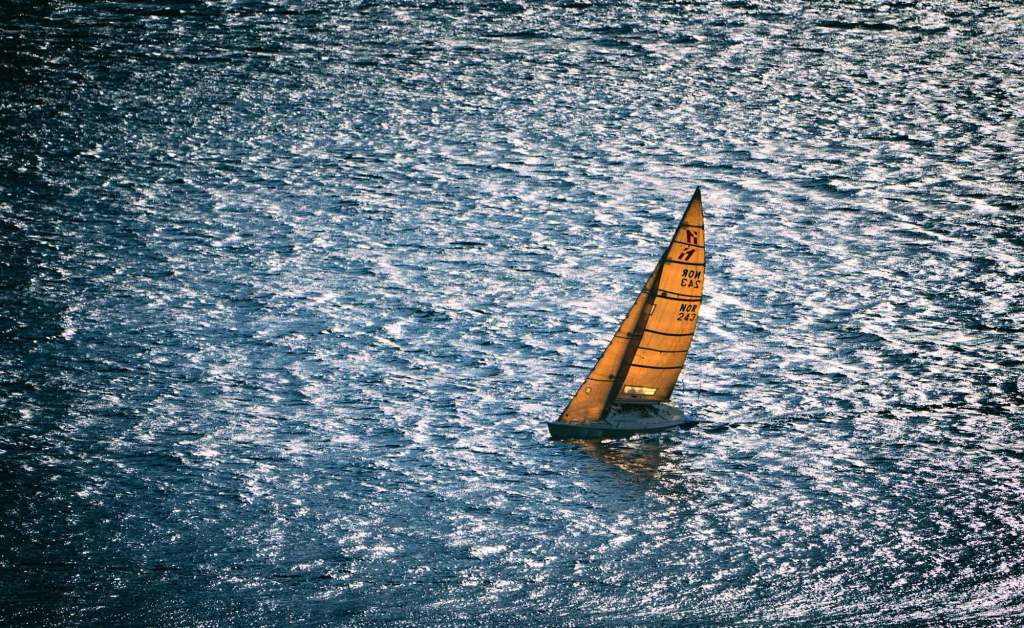 sailboat in open water